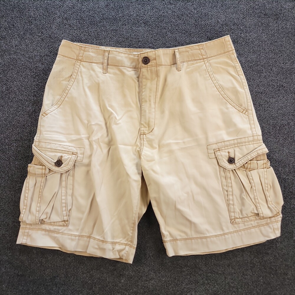 Arizona Jeans Co Cargo Shorts Mens 36 Khaki Utility Cotton Outdoor Vintage
